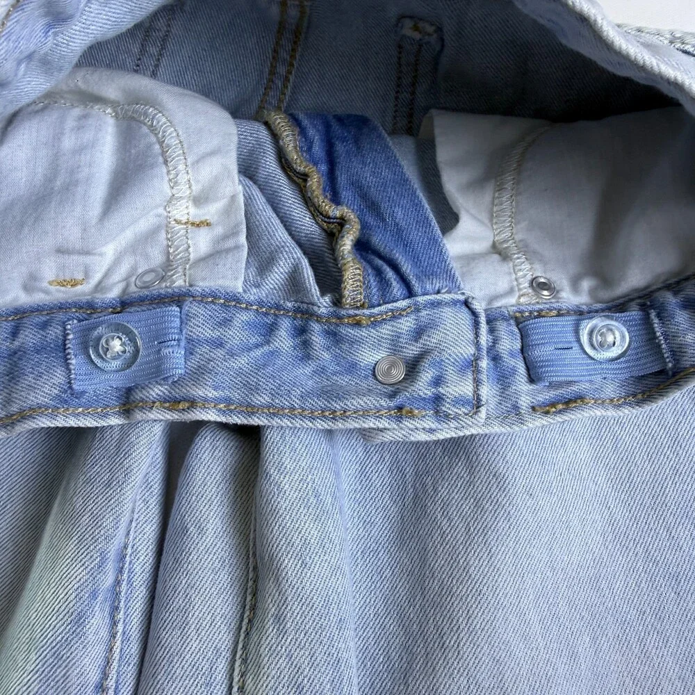 Old Navy High Rise Super Baggy Wide Leg Jeans GIRLS Size 12 Adjustable Waist